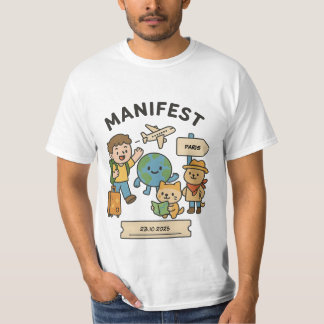 T-Shirt de Manifestação de Viagem personalizável