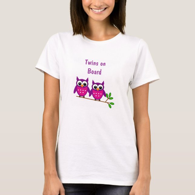 T-Shirt de Maternidade de Gêmeos (Frente)