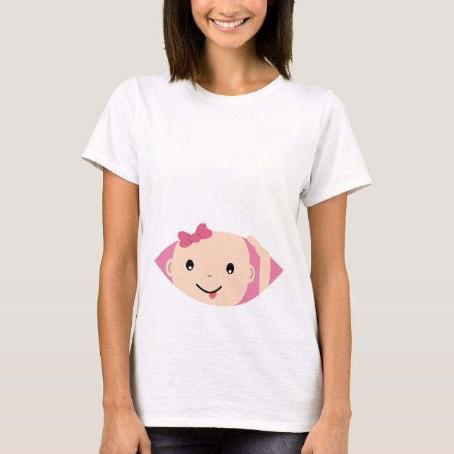 T-Shirt de Maternidade de Peek-A-Boo (Frente)