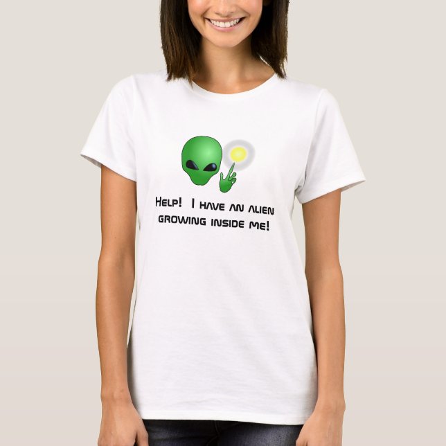 T-shirt de maternidade estrangeiro verde (Frente)