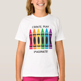 T-Shirt de Meninas com Texto Personalizado do Cray