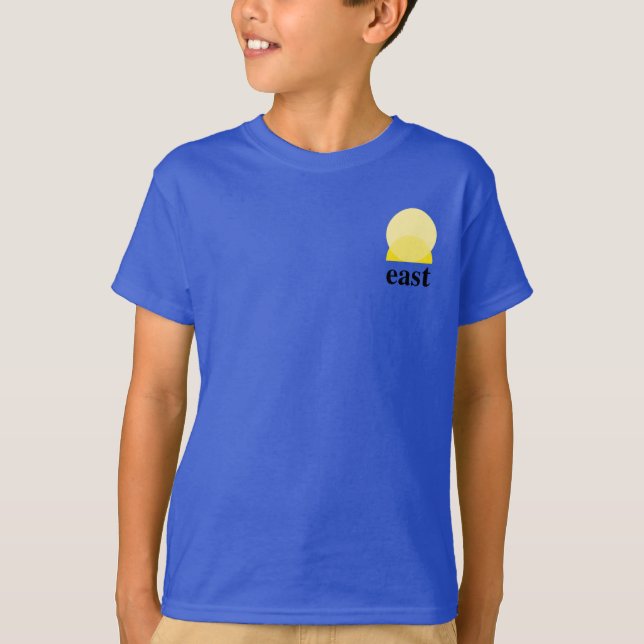 T-Shirt de Menino em Azul Real Profundo (Frente)