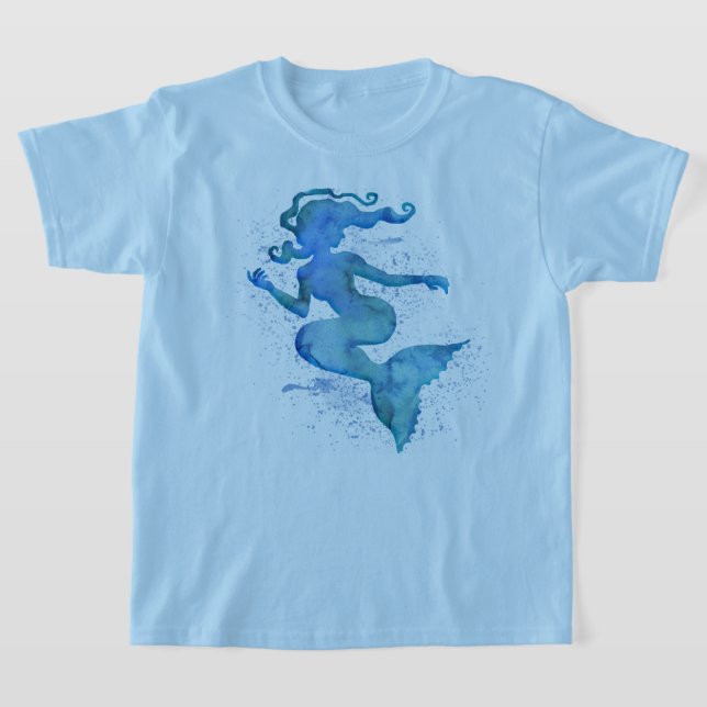 T-Shirt de Mermaid Azul (Postura )