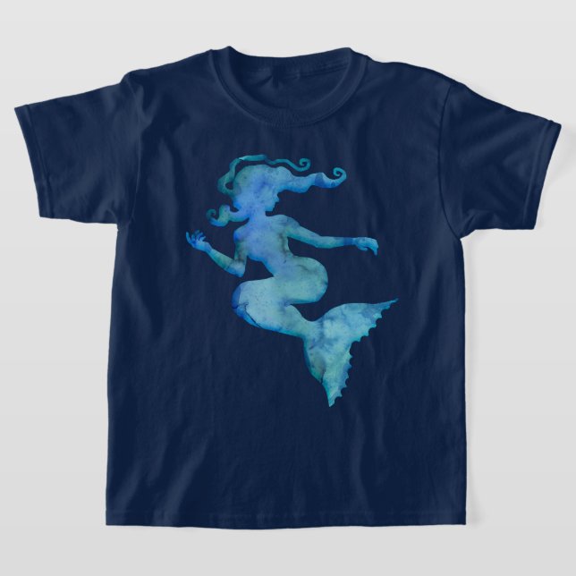 T-Shirt de Mermaid Azul (Postura )