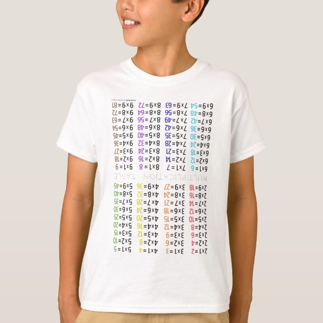 T-Shirt de Mesa de Multiplicação (Frente)