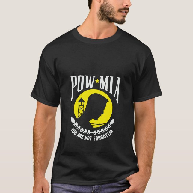 T-shirt de MIA do PRISIONEIRO DE GUERRA (amarelo) (Frente)