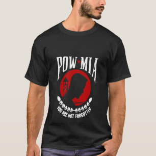 T-shirt de MIA do PRISIONEIRO DE GUERRA (vermelho)