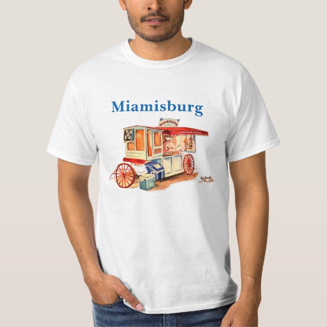 T-shirt de Miamisburg do vagão do Hamburger (Frente)