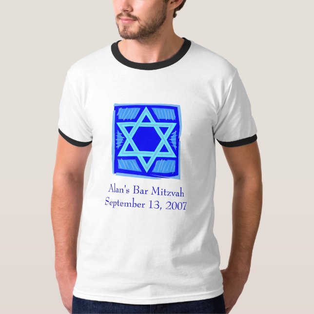 T-shirt de Mitzvah do bar/bastão (Frente)