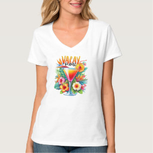 t-shirt de modo vago, t-shirt de férias