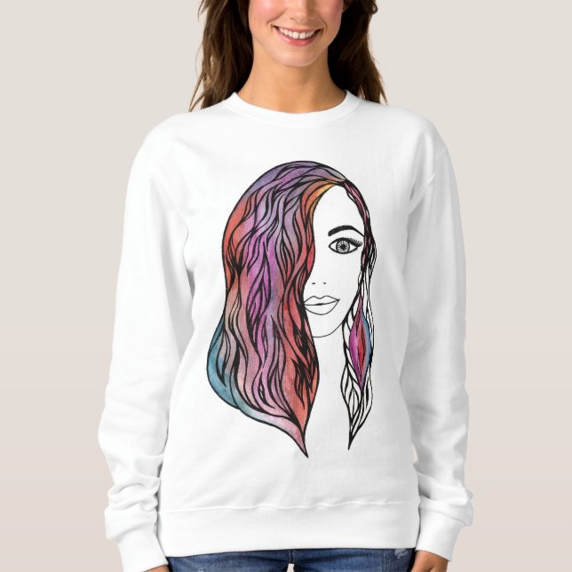 T-shirt de mulheres bonitas com uma fotografia (Frente)