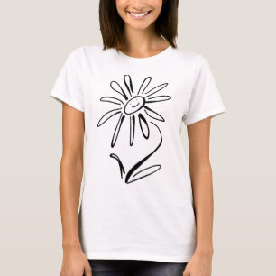 T-Shirt de mulheres FLOWER FELIZ