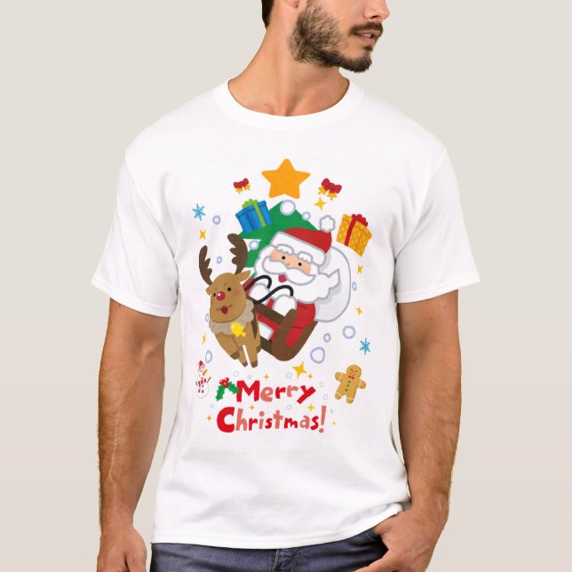 T-shirt de Natal bonita (Frente)