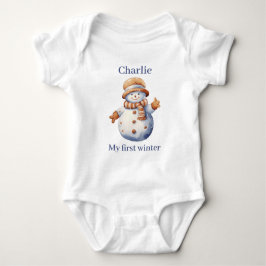 T-Shirt de Natal Bonito Snowman de inverno