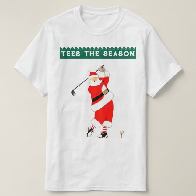 T-Shirt de Natal de Golfe (Frente do Design)