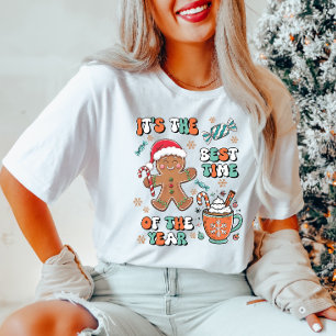 T-Shirt de Natal de Homem Gingerpão bonito