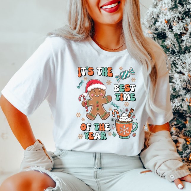 T-Shirt de Natal de Homem Gingerpão bonito (Criador carregado)