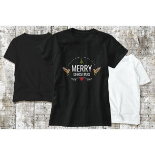 T-Shirt de Natal de Hummingbird Preto