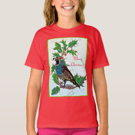 T-Shirt de Natal de Quail