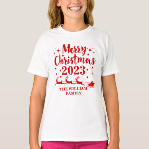 T-Shirt de Natal Familiar Personalizado