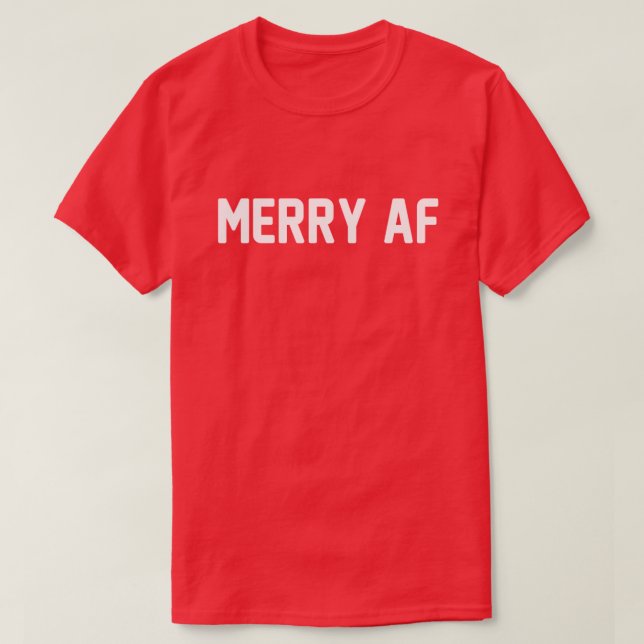 T-Shirt de NATAL FRIRY AF feliz (Frente do Design)