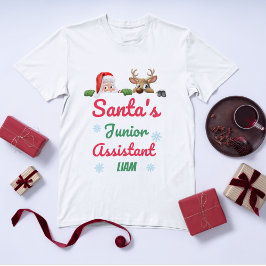 T-Shirt de Natal para Crianças Assistente papais n