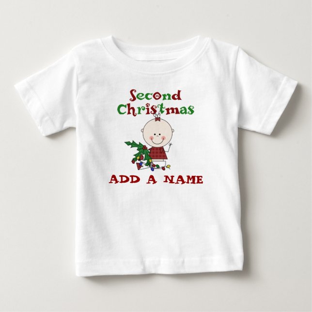 T-shirt de Natal para raparigas segundo (Frente)