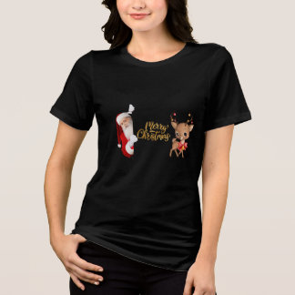 T-shirt de Natal Preta