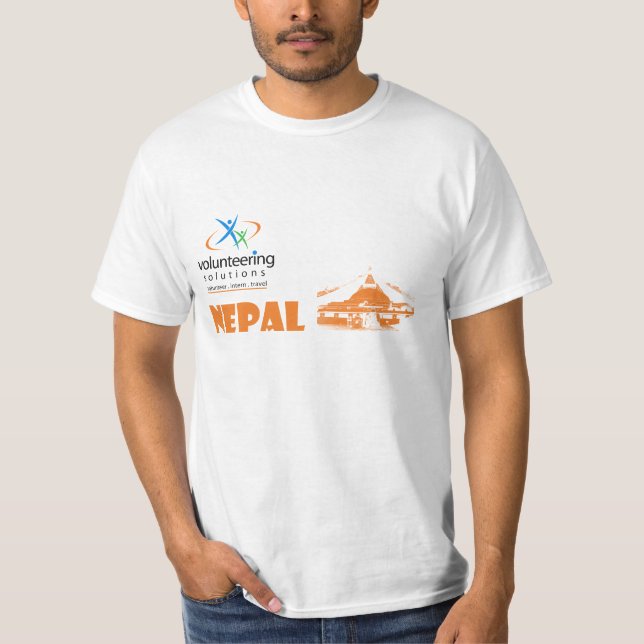 T-shirt de Nepal - soluções voluntárias (Frente)