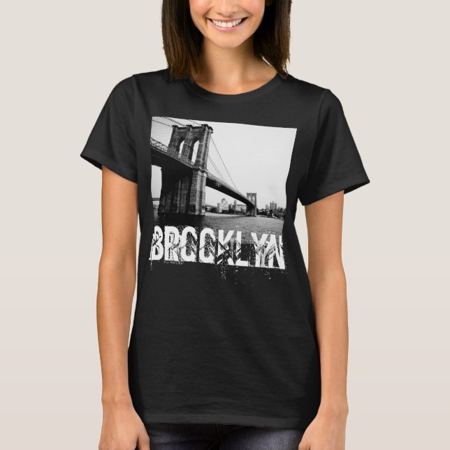 T-shirt de New York da ponte de Brooklyn para (Frente)