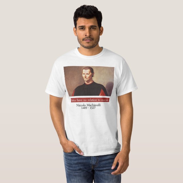 T-shirt de Niccolo Machiavelli (Frente Completa)