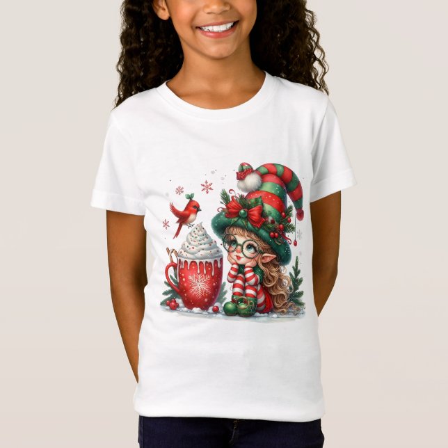 T-shirt de Noël pour fille (Frente)