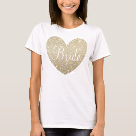 T-Shirt de Noiva de Coração