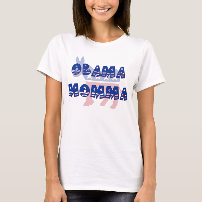T-shirt de Obama Momma Democrata (Frente)