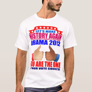 T-shirt de Obama: Obama 2012 - faça a história +