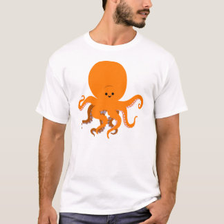 T-Shirt de Octopus Feminina em Cartoon