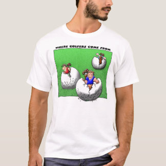 T-shirt De onde os jogadores de golfe vêm