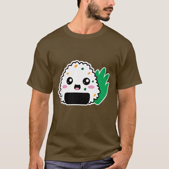 T-shirt de Onigiri (escuro) (Frente)