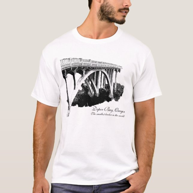 T-shirt de Oregon da baía de Depoe (Frente)