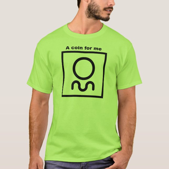 T-shirt de Orienteering.  Uma moeda para mim (Frente)