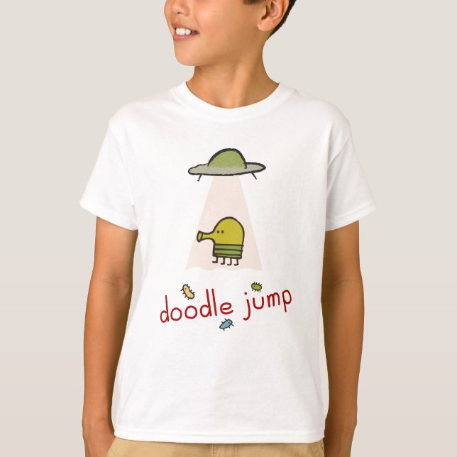 T-Shirt de OVNI de Salto de Dodle (Frente)