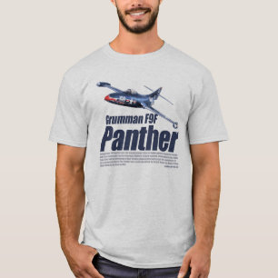 T-shirt de "pantera da arte da aviação Grumman F