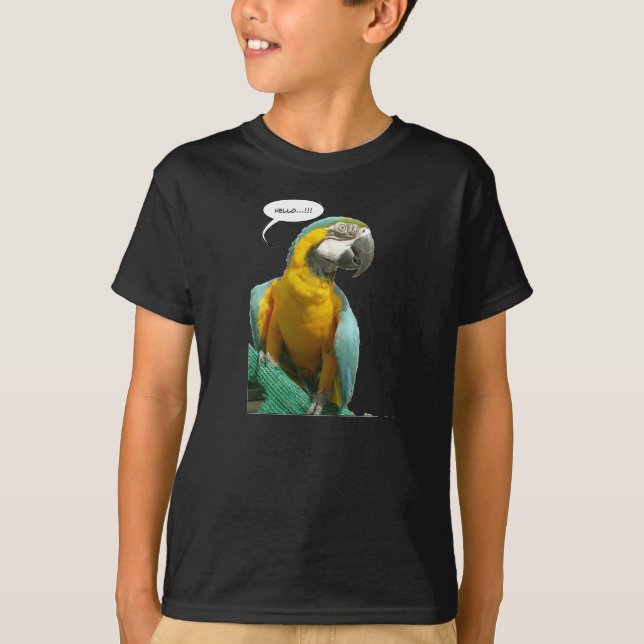 T-Shirt de papagaio curioso (Frente)