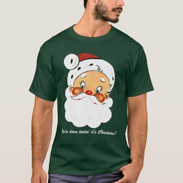 T-shirt de Papai Noel dos desenhos animados do (Frente)