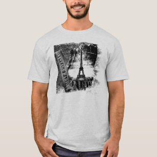 T-shirt de Paris #2 da torre Eiffel do vintage