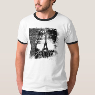 T-shirt de Paris #3 da torre Eiffel do vintage