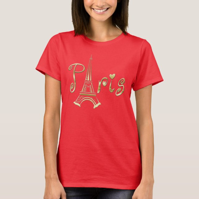 T-shirt de PARIS com a torre Eiffel (Frente)