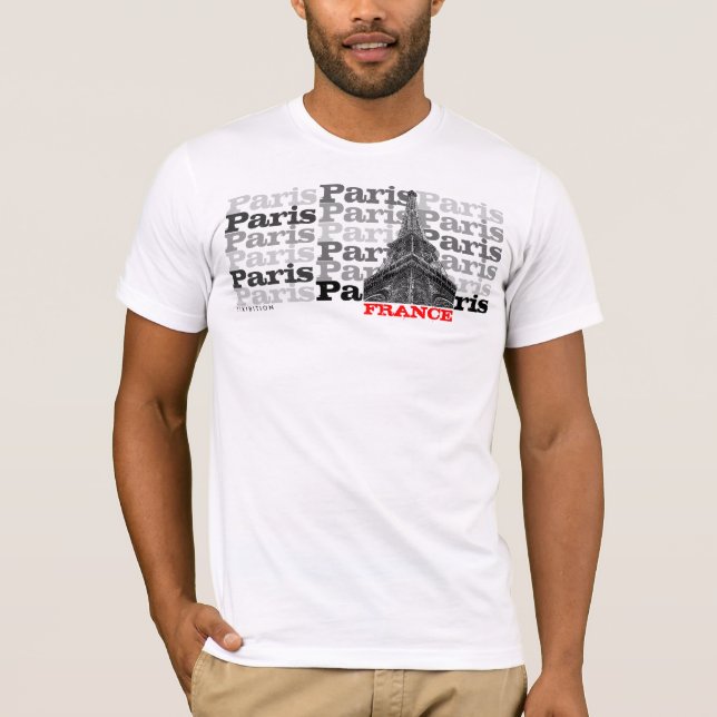 T-shirt de Paris France Eiffel (Frente)