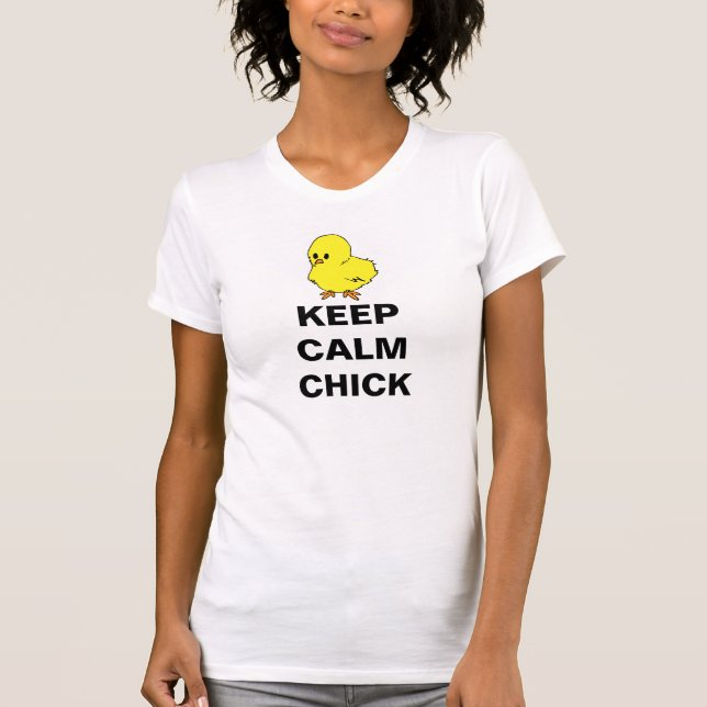 t-shirt de páscoa, PINTINHO de CALM, pintinho de b (Frente)
