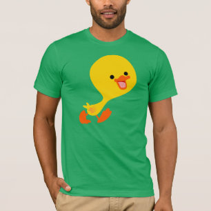 T-shirt de passeio bonito do patinho dos desenhos